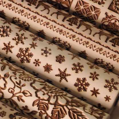 🎄 Christmas Rolling Pin – Bake Memories Together