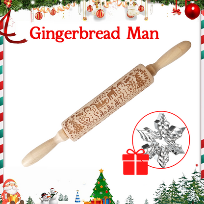 🎄 Christmas Rolling Pin – Bake Memories Together