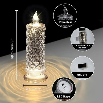 Rose Shadow LED Flameless Candles