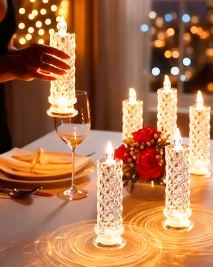 Rose Shadow LED Flameless Candles