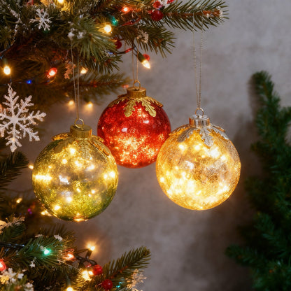 🎅Glass tabletop Christmas decorations [3 pieces]🔔🎁