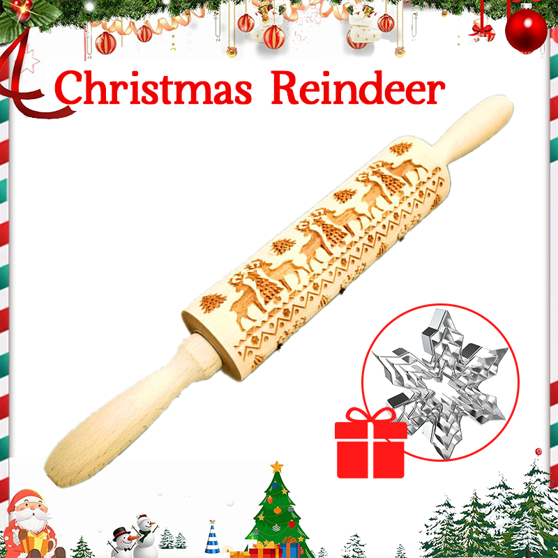 🎄 Christmas Rolling Pin – Bake Memories Together