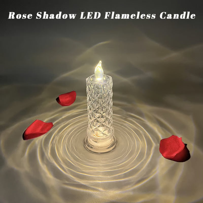 Rose Shadow LED Flameless Candles