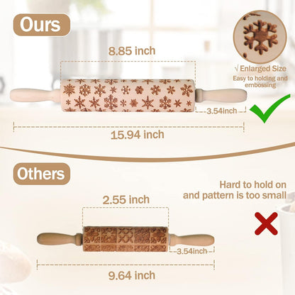 🎄 Christmas Rolling Pin – Bake Memories Together