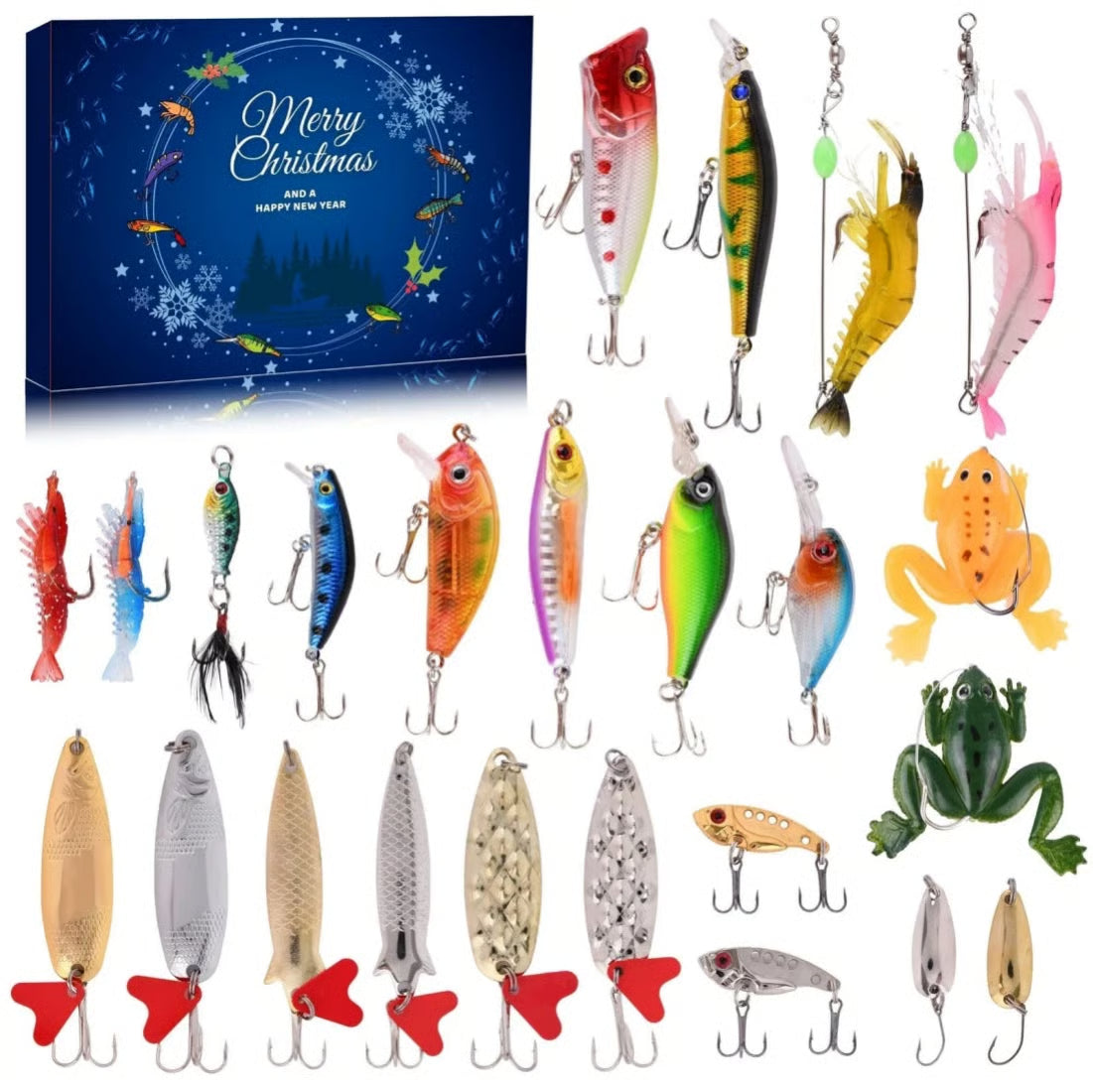 Fish Bait Advent Calendar - 24 Days Countdown Set NEW