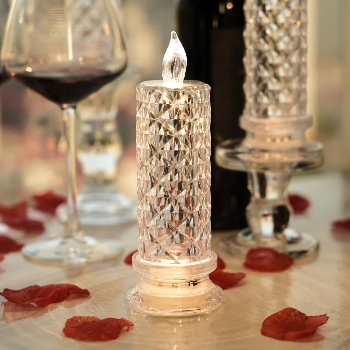 Rose Shadow LED Flameless Candles
