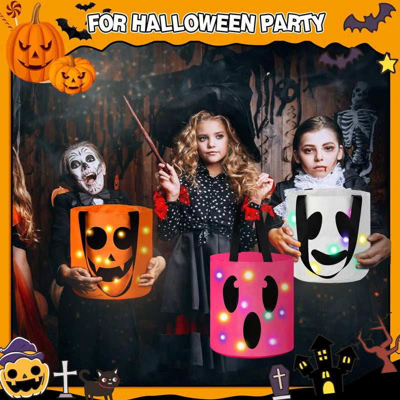 🎃Halloween Candy Bucket with LED Lights