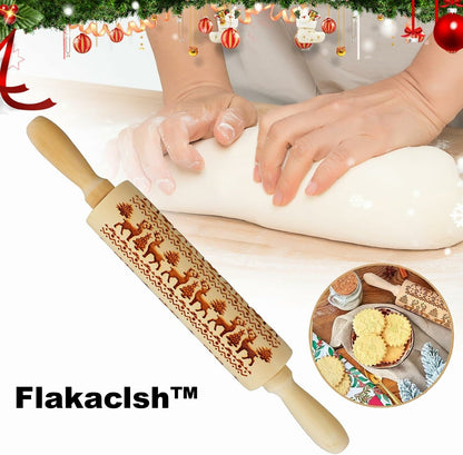 🎄 Christmas Rolling Pin – Bake Memories Together
