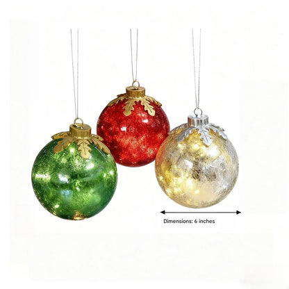 🎅Glass tabletop Christmas decorations [3 pieces]🔔🎁