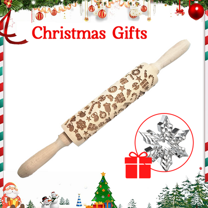 🎄 Christmas Rolling Pin – Bake Memories Together