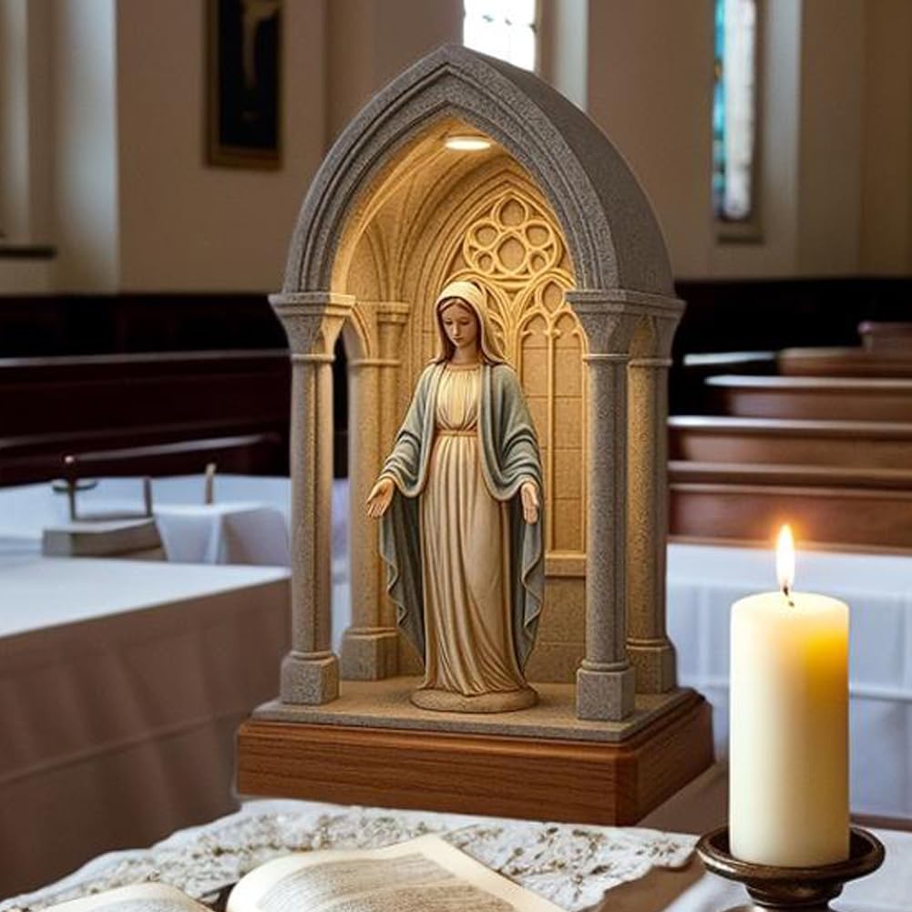 🎁🔥Virgin Mary LED Devotional Table Lamp - ⌛Limited Handmade Series