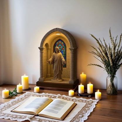 🎁🔥Virgin Mary LED Devotional Table Lamp - ⌛Limited Handmade Series