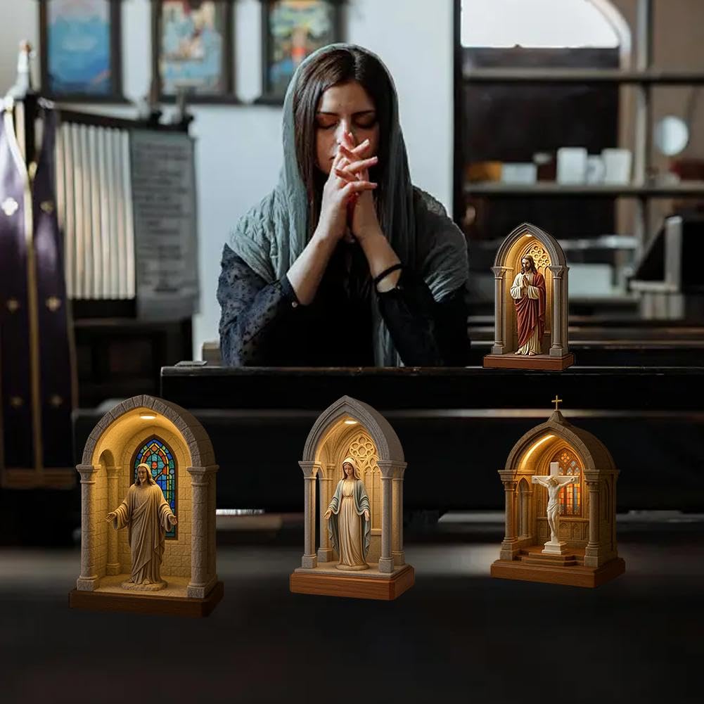 🎁🔥Virgin Mary LED Devotional Table Lamp - ⌛Limited Handmade Series