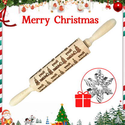🎄 Christmas Rolling Pin – Bake Memories Together
