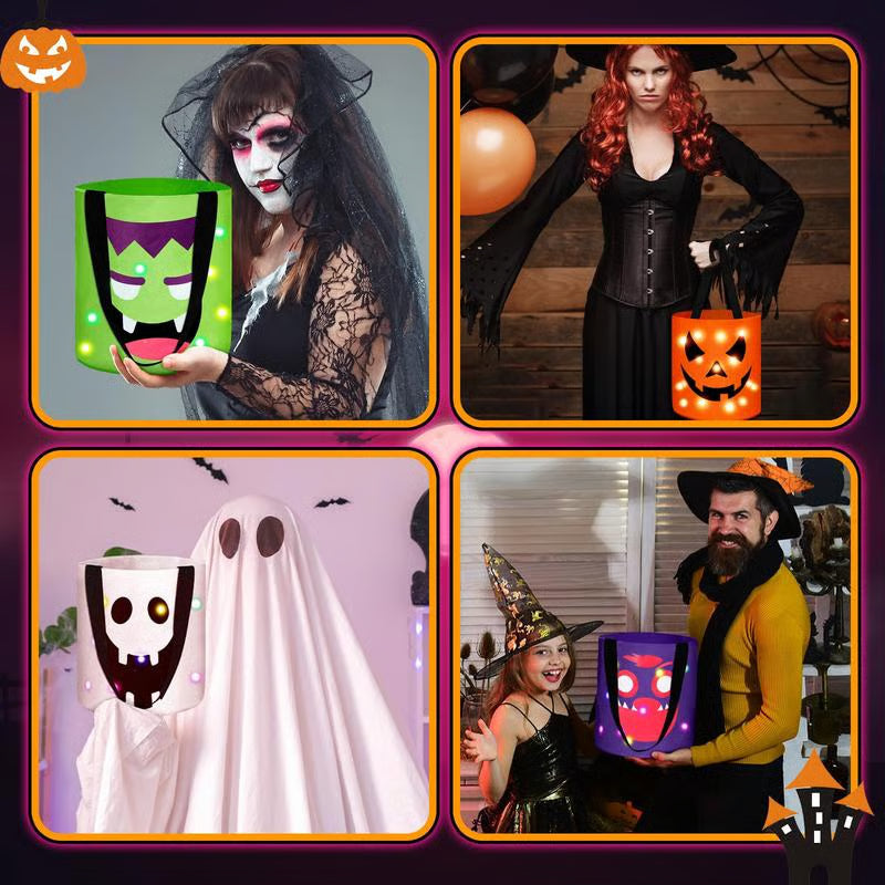 🎃Halloween Candy Bucket with LED Lights