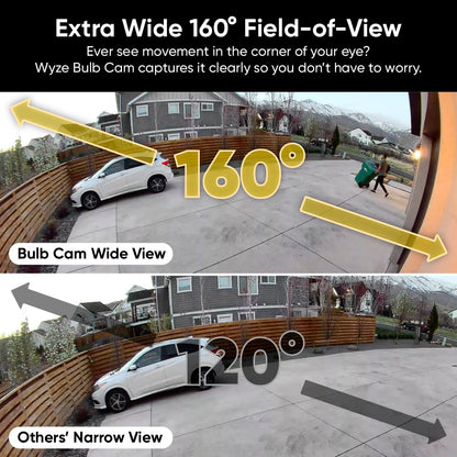 4MP Light Bulb Security Camera 5G&2.4GHz Wireless Outdoor Indoor Camera with Night Vision（Buy 2 Free Shipping）