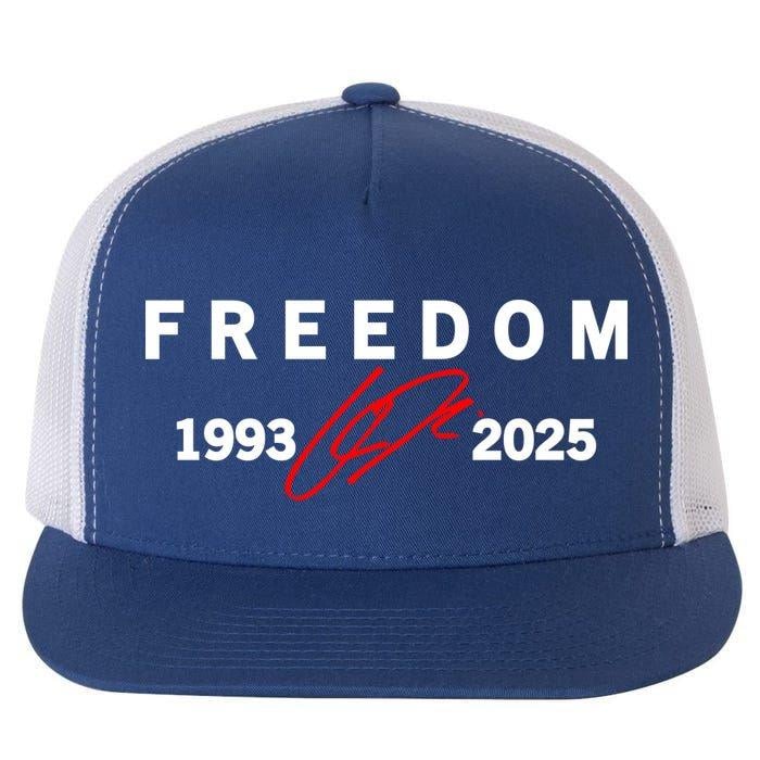 Freedom Red Signature 1993-2025 Charlie Kirk Tribute Faith Christian Truth Rest In Peace RIP Flat Bill Trucker Hat Baseball Cap