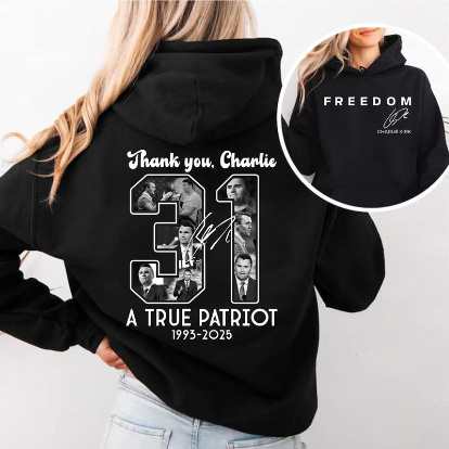 Thanks Charlie 31 True Patriot 1993-2025 Red Shirt