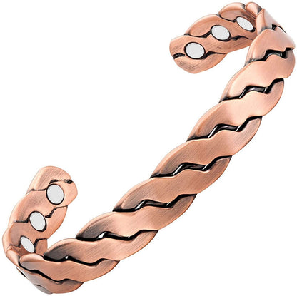 Diystar® Copper Bracelets for Women. Pure Copper Magnetic Bracelet with 3800 Gauss Effective Magnets
