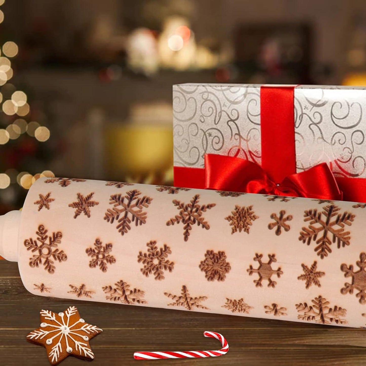 🎄 Christmas Rolling Pin – Bake Memories Together