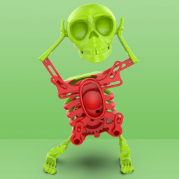 3D Swinging Dancing Skull